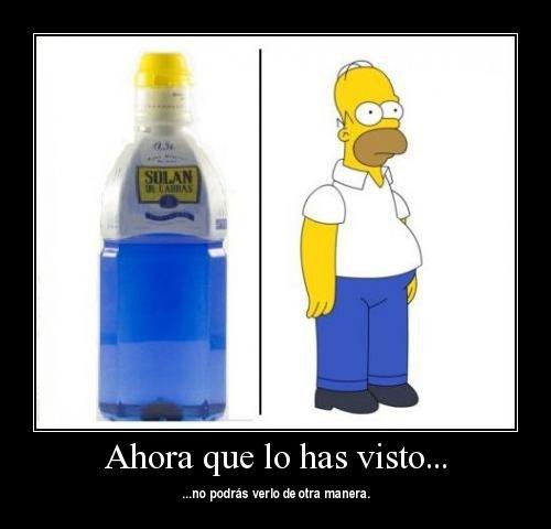 La botella con forma de Homero
