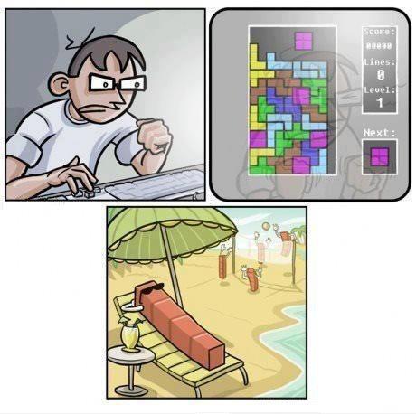 Tipico cuando juegas al tetris