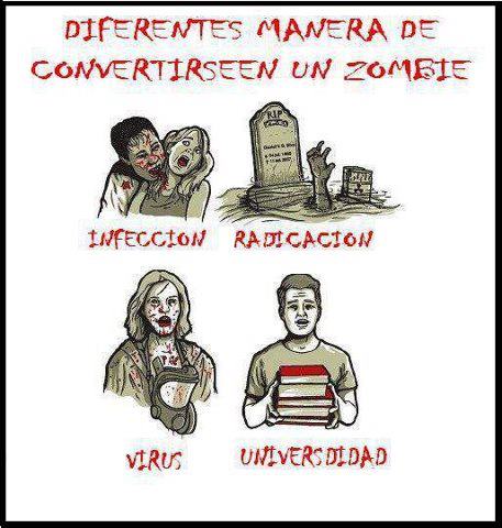 Diferentes formas de convertirse en zombie