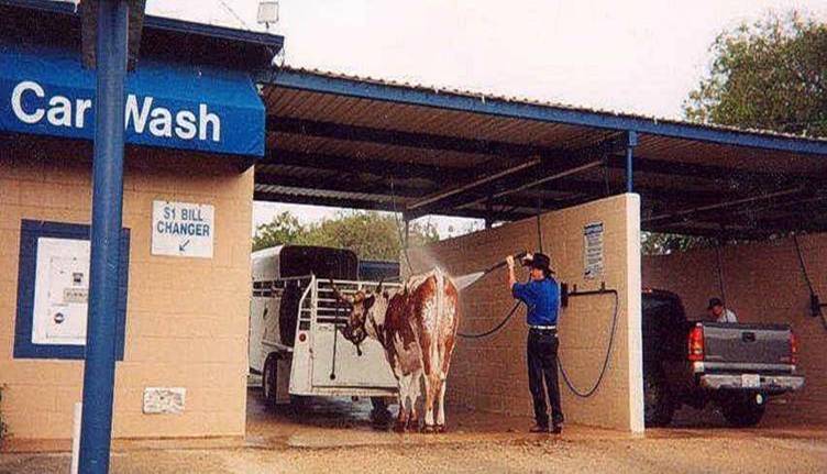 Un curioso Car Wash de Texas