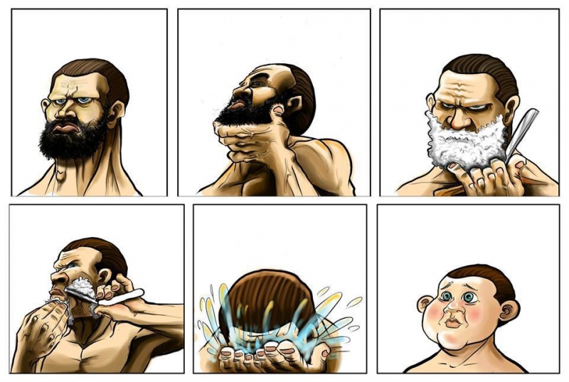 Con barba vs Sin barba