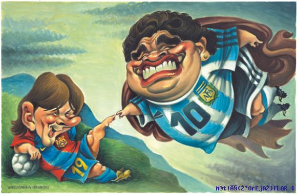 Lionel Messi y Maradona