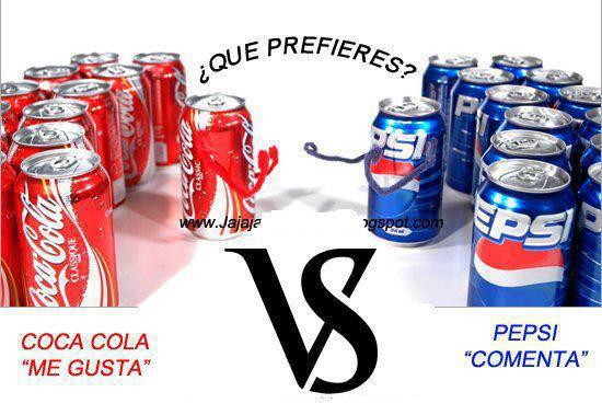 Que prefieres, Coca-Cola vs Pepsi