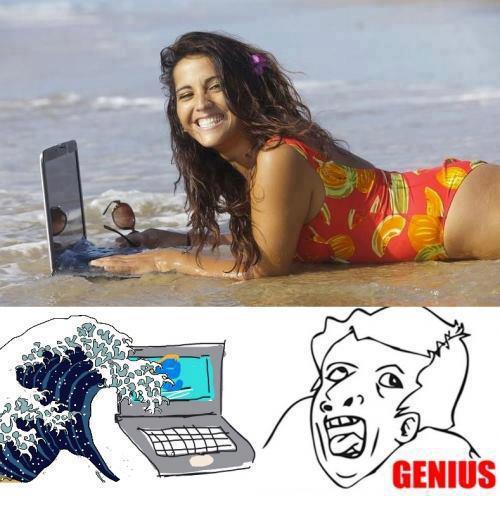 Genius en la la playa
