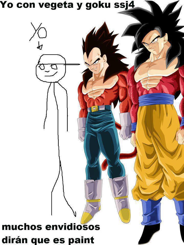 Yo con Vegeta y Goku en SS4, muchos diran que es Paint